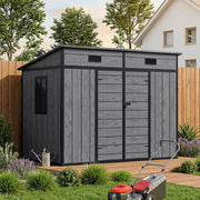 8x4 6x4 8x6 Large Plastic Shed Outdoor Garden Tools Storage House w/ Door&Window