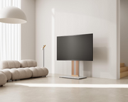 FITUEYES Zen Series TV SALE! Floor Stand 55-88 Inch Height Adjustable Beech Wood
