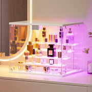 LED Glass Door Display Case RGB Music Sync 5-Tier Adjustable Figure Showcase