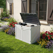 975L Garden Storage Utility Cushion Box Outdoor Waterproof Chest Shed with Base