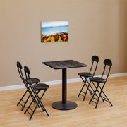 Modern Small Bistro Pub Set 5 Piece Kitchen Breakfast Bar Table with 4 Chairs
