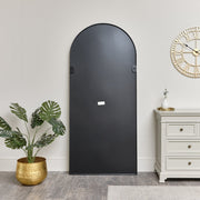 Large Black Arched Wall / Leaner Mirror - 180cm x 80cm minimal modern decor