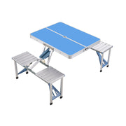 Lightweight Folding Picnic Table Set with 4 Chairs Self-Packing Easy Storage
