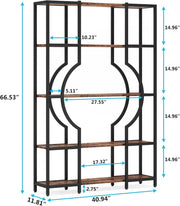 Tribesigns 5-Tier Bookshelf, Freestanding Tall Bookcases Display Shelf Storage