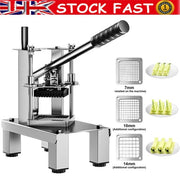 French Fry Cutter Potato Dicer Commercial Fruit Vegetable Chopper with 3 Blades.