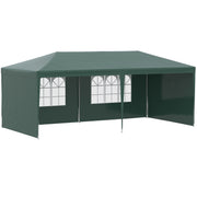 6m x 3m Garden Gazebo Marquee Canopy Party Tent Canopy Patio Green