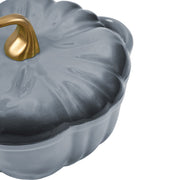 Pumpkin Shaped Enameled Cast Iron Casserole Pot with Lid Halloween Dutch Oven