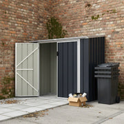 Anthracite Metal Garden Shed Outdoor Tools Storage Sheds Small House Bin Sheds