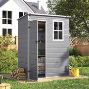 Large Plastic Shed 8x8 6x8 5x4FT Outdoor Garden Tools Storage House with 2 Doors