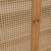Shoe Rack Shoe Storage Cabinet Rattan Wood Stand Cupboard Unit Organiser 2 Doors