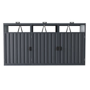 6 5.3ft Metal Bin Shed Triple Wheelie Bin Storage Cover Rubbish Dustbin 2 3 Shed