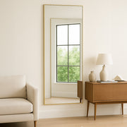 Mirror X Large Full Length Wall Rectangle Gold Frame Leaner Mirror 200cm x 80cm