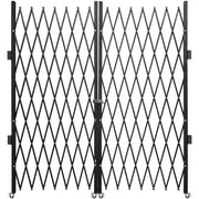 Uimoso Double Folding Security Gate Folding Door Gate 5' H x 10' W Scissor Gate