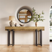 160cm Console Table for Entryway, Industrial Wooden Sofa Table for Living Room