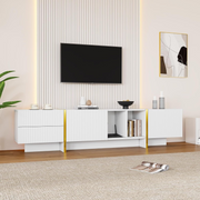 Modern White TV Unit for TVs up to 85