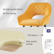 Set of 2 Bar Stools Velvet/PU Metal Legs Breakfast Stools Armrest Padded Chairs
