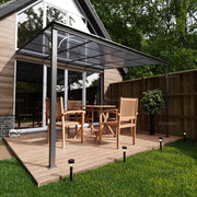 3.0x3.6m (10x12') Aluminium Gazebo - Lean-to Pergola Carport, Polycarbonate Roof