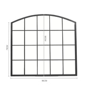 Large Window Garden Rustic Mirror Wall Mounted Metal Frame Indoor Outdoor Decors