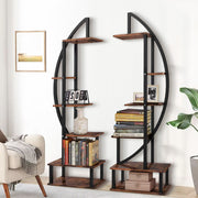 6 Tier Metal Plant Stand Heart-shape/Moon Rack Flower Pot Shelf Indoor Outdoor
