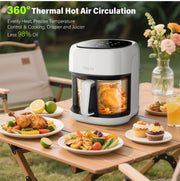 5L Digital Air Fryer Large Transparent Multifunction Oven Cooker 1800W Oil Free
