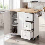 Kitchen Island on Wheel Rolling Storage Trolley with Extendable Gzghqoximrmzcrab