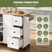 Kitchen Island on Wheel Rolling Storage Trolley with Extendable Gzghqoximrmzcrab