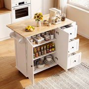 Kitchen Island on Wheel Rolling Storage Trolley with Extendable Gzghqoximrmzcrab