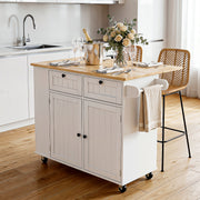 Kitchen Island on Wheel Rolling Storage Trolley with Extendable Gzghqoximrmzcrab