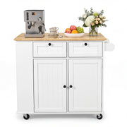 Kitchen Island on Wheel Rolling Storage Trolley with Extendable Gzghqoximrmzcrab