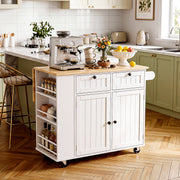 Kitchen Island on Wheel Rolling Storage Trolley with Extendable Gzghqoximrmzcrab