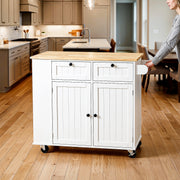 Kitchen Island on Wheel Rolling Storage Trolley with Extendable Gzghqoximrmzcrab