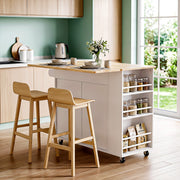 Kitchen Island on Wheel Rolling Storage Trolley with Extendable Gzghqoximrmzcrab