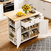 Kitchen Island on Wheel Rolling Storage Trolley with Extendable Gzghqoximrmzcrab