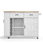 Kitchen Island on Wheel Rolling Storage Trolley with Extendable Gzghqoximrmzcrab
