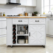 Kitchen Island on Wheel Rolling Storage Trolley with Extendable Gzghqoximrmzcrab