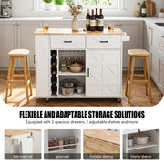 Kitchen Island on Wheel Rolling Storage Trolley with Extendable Gzghqoximrmzcrab