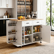 Kitchen Island on Wheel Rolling Storage Trolley with Extendable Gzghqoximrmzcrab