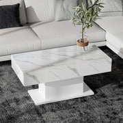 LED Coffee Table High Gloss Rectangle Center Table Modern Living Room Furniture