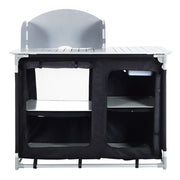 Outdoor Camping Kitchen Cupboard Cook Table Folding Storage Unit Shelf w Handbag