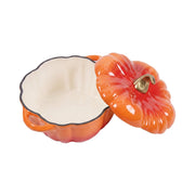 Pumpkin Shaped Enameled Cast Iron Casserole Pot with Lid Halloween Dutch Oven