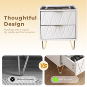 Modern LED Bedside Table with Drawers Bedside Cabinet with Wireless Pfaybjikxate