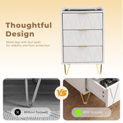 Modern LED Bedside Table with Drawers Bedside Cabinet with Wireless Pfaybjikxate