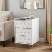 Modern LED Bedside Table with Drawers Bedside Cabinet with Wireless Pfaybjikxate