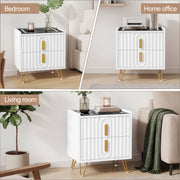 Modern LED Bedside Table with Drawers Bedside Cabinet with Wireless Pfaybjikxate