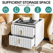 Modern LED Bedside Table with Drawers Bedside Cabinet with Wireless Pfaybjikxate