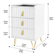 Modern LED Bedside Table with Drawers Bedside Cabinet with Wireless Pfaybjikxate