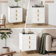 Modern LED Bedside Table with Drawers Bedside Cabinet with Wireless Pfaybjikxate