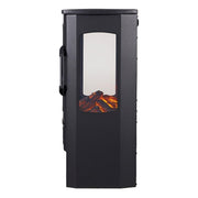 2000W Freestanding Electric Fireplace Heater, 2 Heat Modes, LED Flame Log Burner