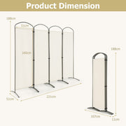 4 Panel Room Divider 188cm Foldable Privacy Screen Portable Divider