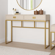 Large 2 Drawer Dressing Table and Pair of 3 Drawer Bedside Tables - Elle Stone R